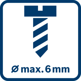 Макс. диаметр шурупа 6 мм
