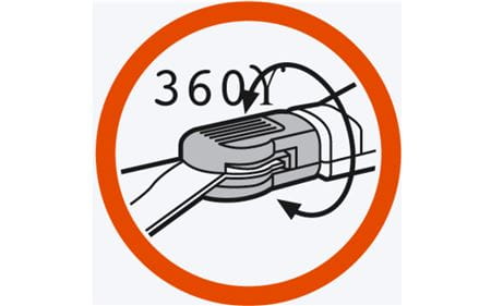 Поворачивается на 360°